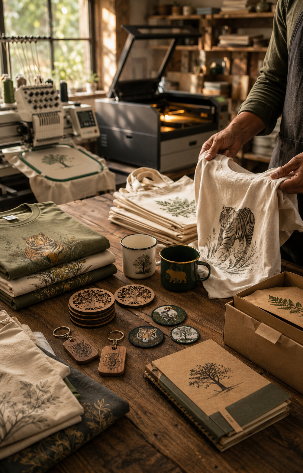 Custom merchandise sourcing and manufacturing